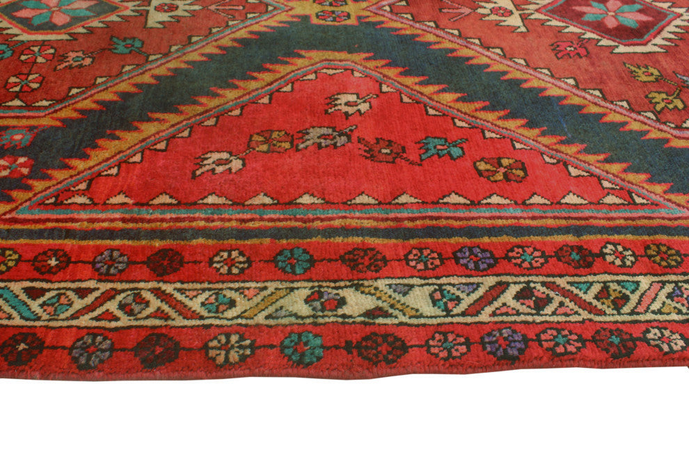 Fine Vintage Distressed Franci Charcoal/Beige Runner, 4'9x11'1