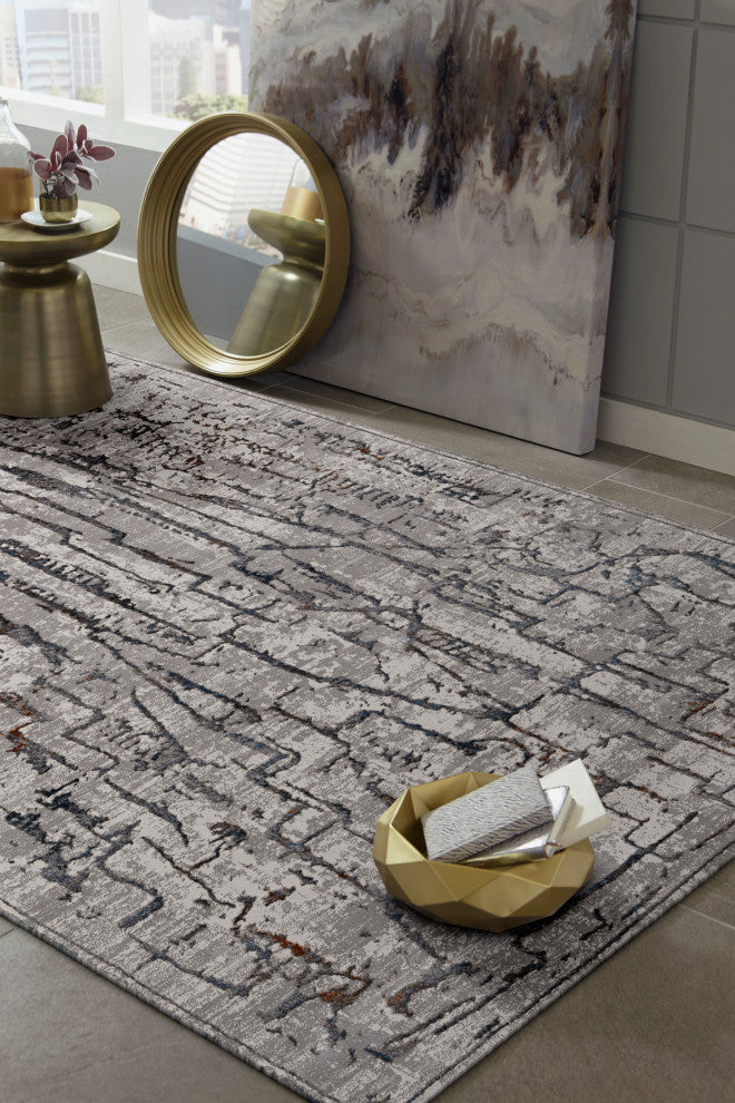 KAS Inspire 7506 Gray Expressions Area Rug, 5'3"x7'7"