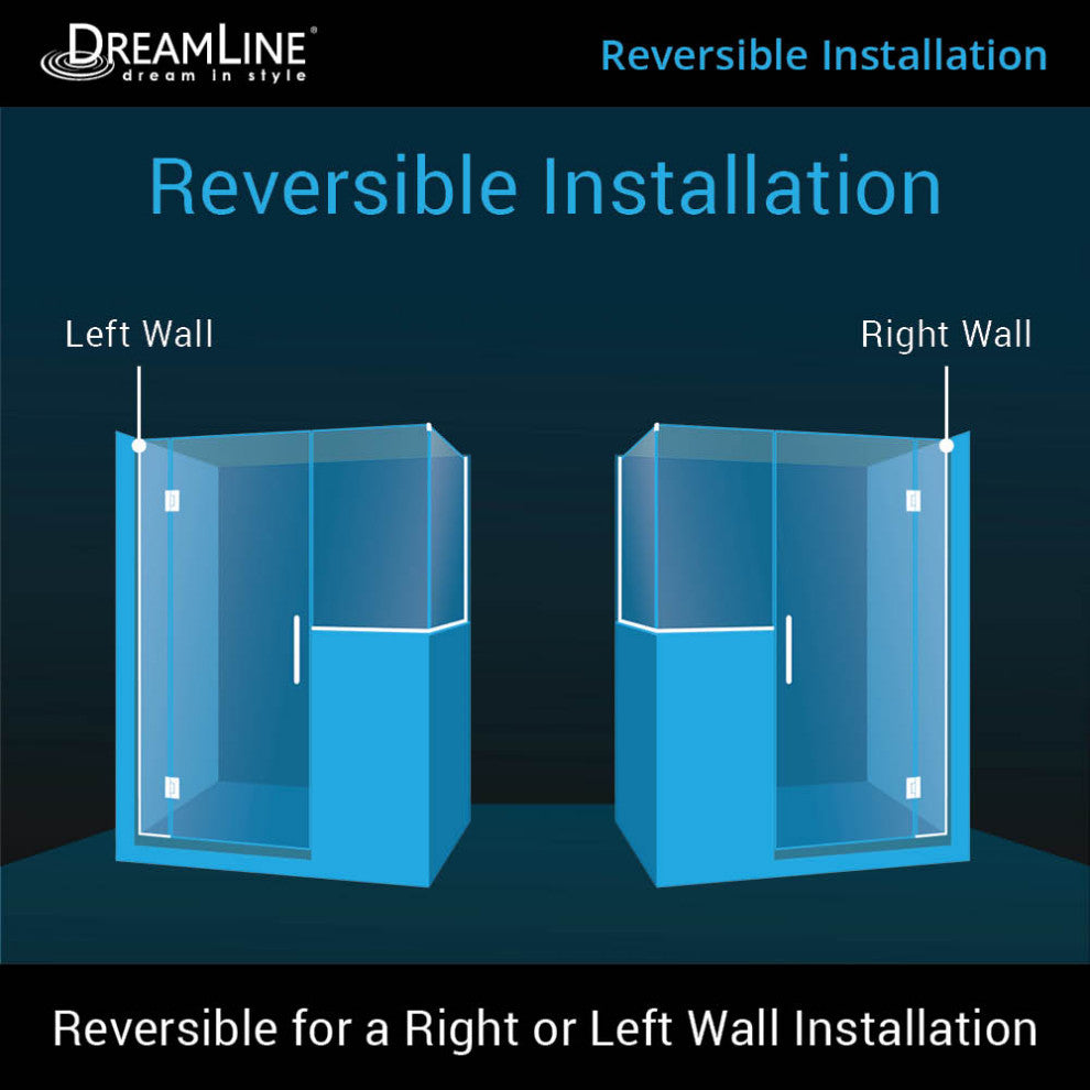Dreamline Unidoor-X 60"x36.375"x72" Hinged Shower Enclosure
