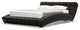 Adonis Black Tufted Leather Platform Bed - King