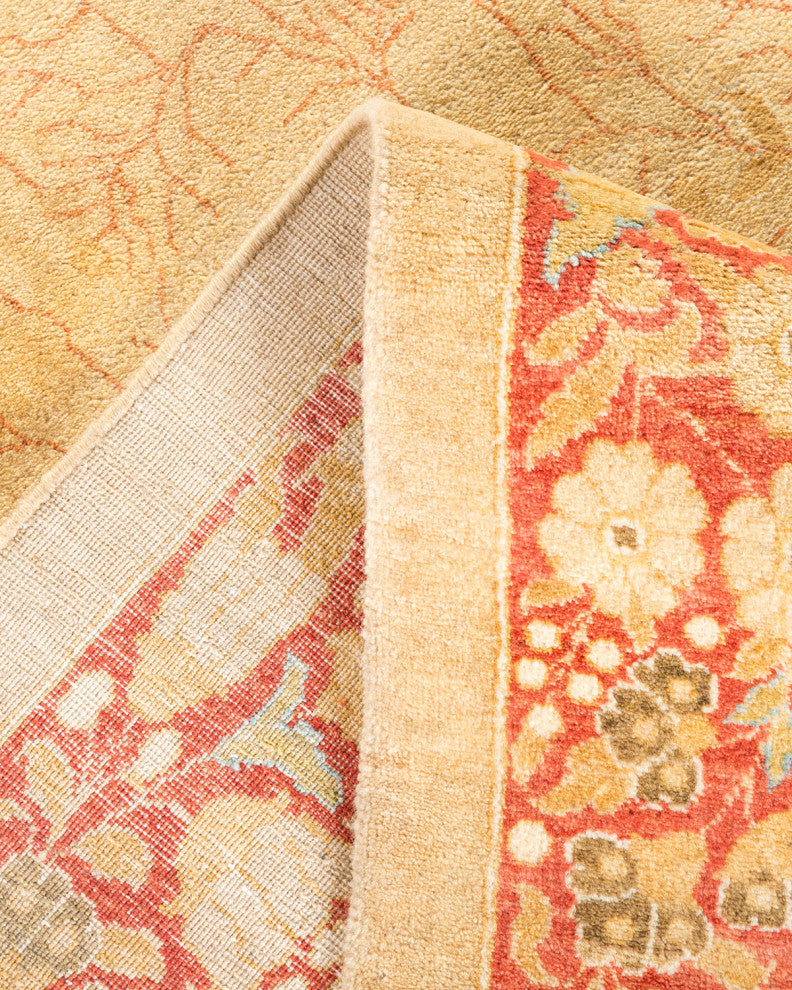Mogul, One-of-a-Kind Hand-Knotted Area Rug Yellow, 12'2"x17'6"