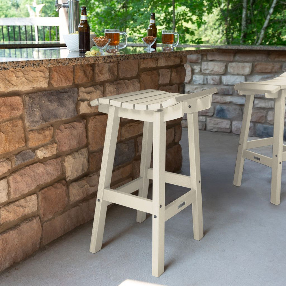 Summit Square Bar Height Stool, Whitewash