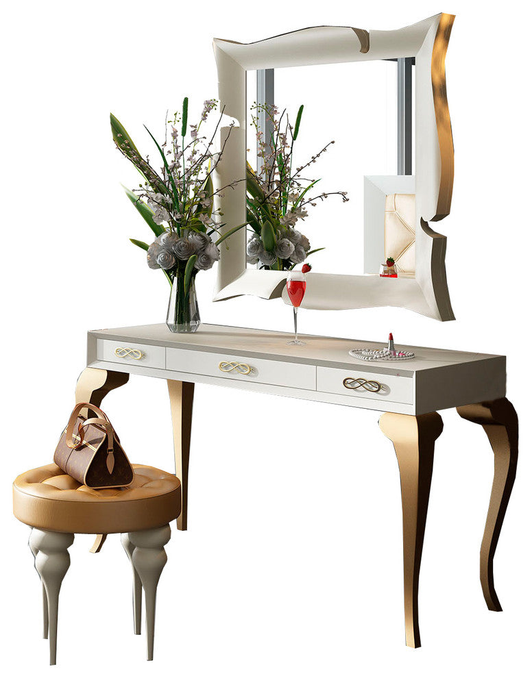 T15 Bedroom Make-up Vanity 55", Glossy Finish