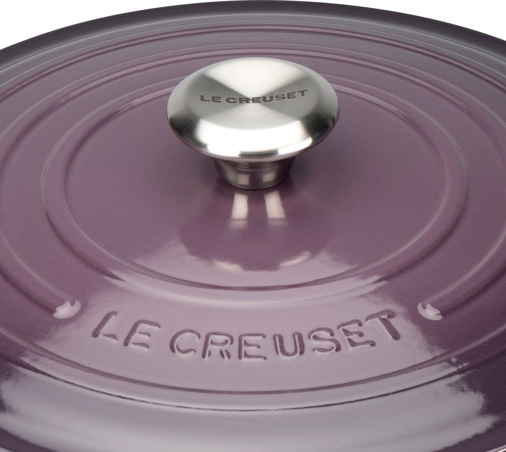 Le Creuset Signature Cast Iron Round Casserole, 26 cm, Cassis
