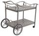 Carlsbad Cast Aluminum Tea Cart, Heritage Grey