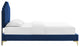 Elise Twin Performance Velvet Platform Bed-Navy