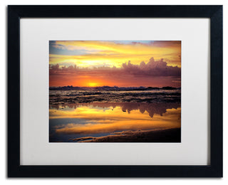 'Morning Reflections' Matted Framed Canvas Art by Beata Czyzowska Young