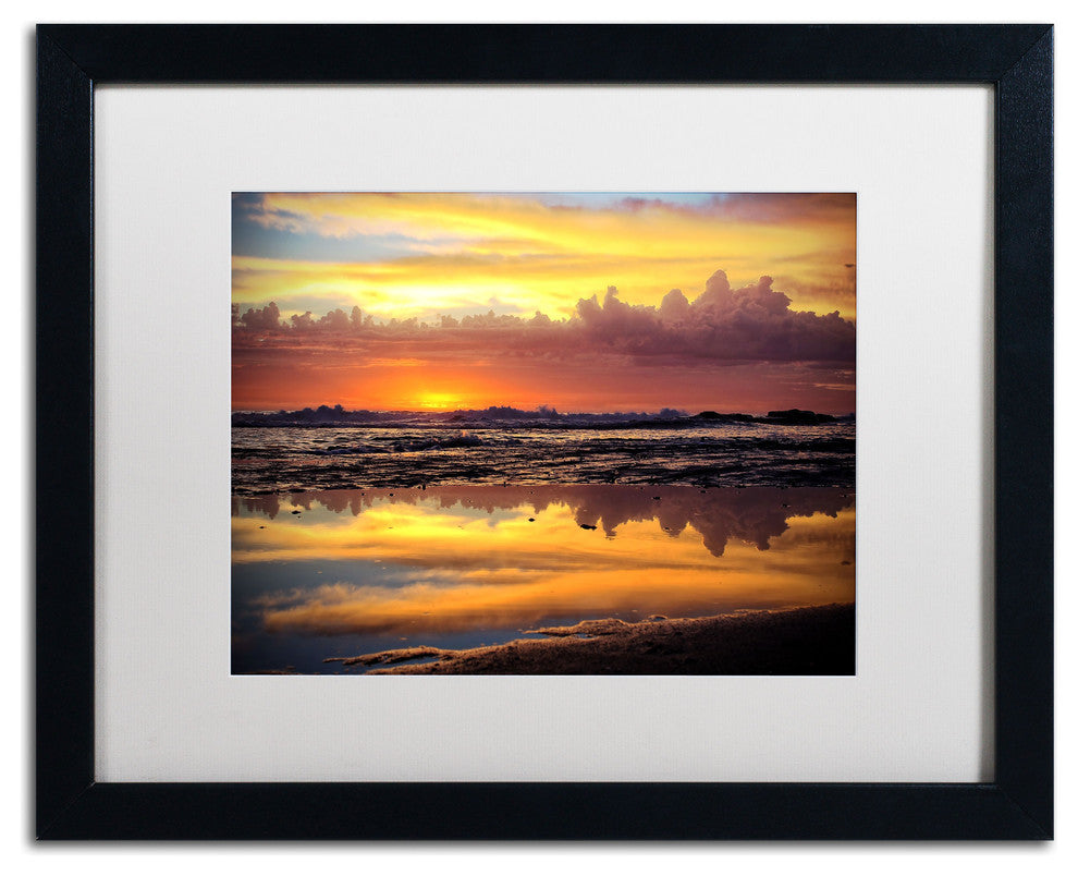 'Morning Reflections' Matted Framed Canvas Art by Beata Czyzowska Young