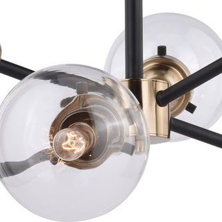 Orbit 25" Semi-Flush Mount, Oil Rubbed Bronze With Muted Brass