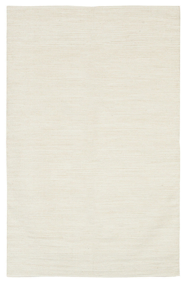 India Contemporary Area Rug, Ivory, 7'9"x10'6" Rectangle