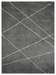 HAND KNOTTED LOOM SILK ECO-FRIENDLY AREA RUGS-Charcoal Beige Color,Geometric, [Rectangle] 5'x8'