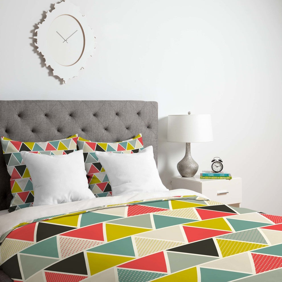 Deny Designs Heather Dutton Triangulum Duvet Cover - Lightweight
