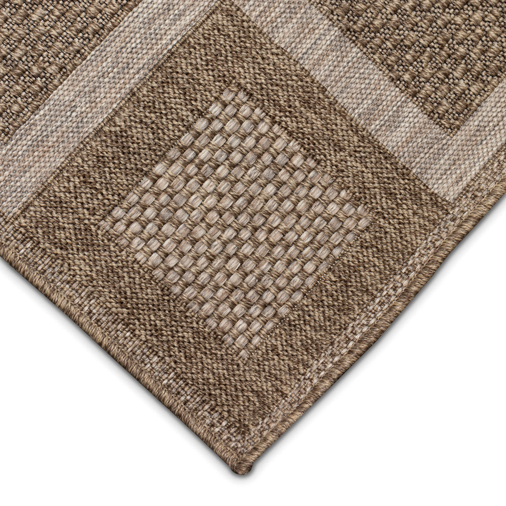Orly Squares Indoor/Outdoor Rug Natural 1'11"x7'6"