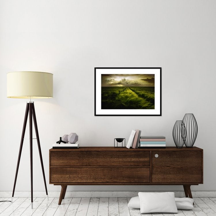 "Journey To The Fierce Storm" Framed Digital Print by Sona Buchelova, 38x27"