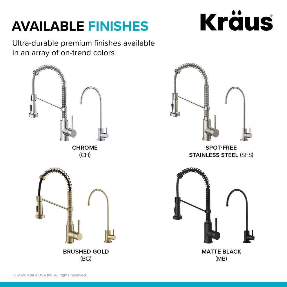 Purita Water Dispenser, Bolden Pulldown Kitchen Faucet, Matte Black