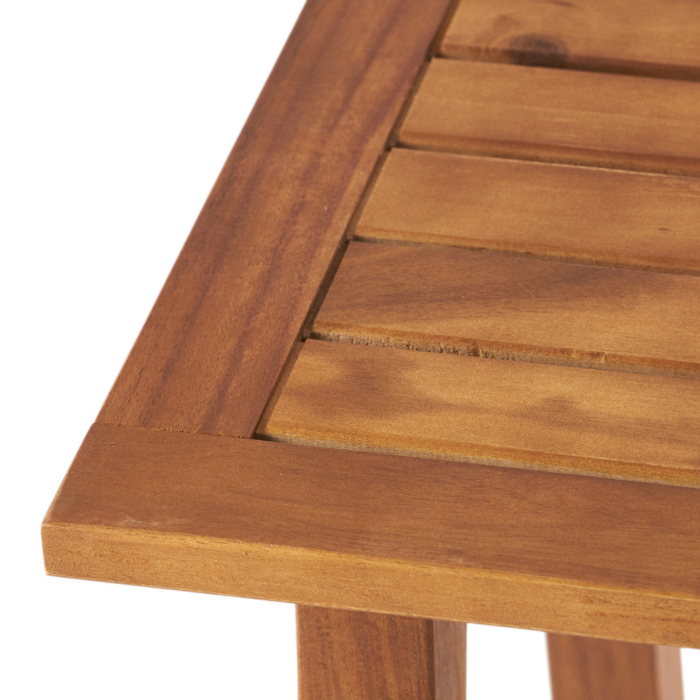 GDF Studio Sadie Acacia Accent Table, Teak