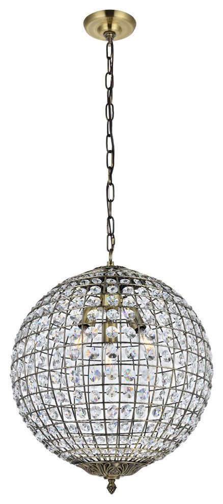 Earlene 3-Light 16" Antique Bronze Pendant
