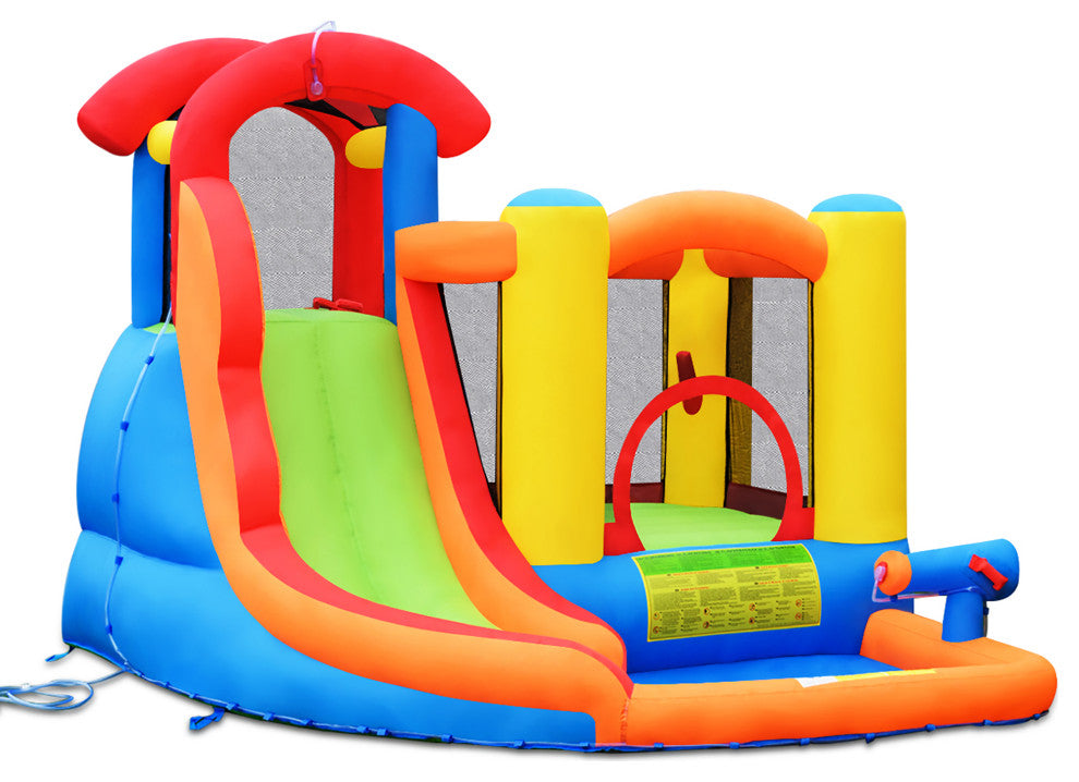 Costway Inflatable Bounce House Water Slide W/ Climbing Wall