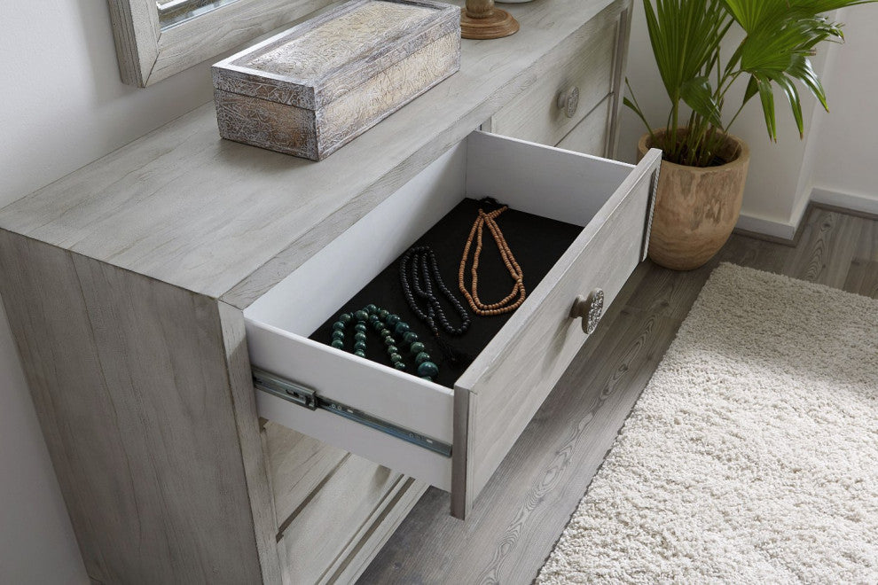 Modus Boho Chic 6-Drawer Dresser, Washed White