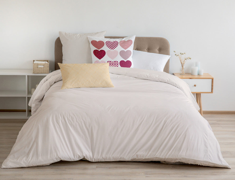 Patterned Hearts Decorative Throw Pillow, Buddah, 18"x18"