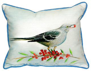 Mockingbird & Berries Large Indoor/Outdoor Pillow 16x20