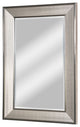 Brushed Nickel Pave Textured Frame Beveled Edge Accent Mirror - 24 x 36