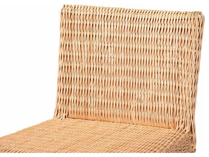 Athena Modern Natural Finished Rattan Counter Stool