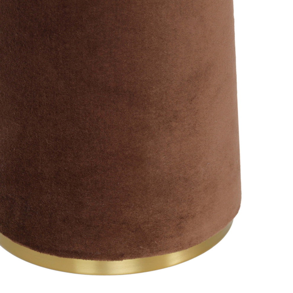 Graham Velvet Floor Lamp, Chocolate Brown