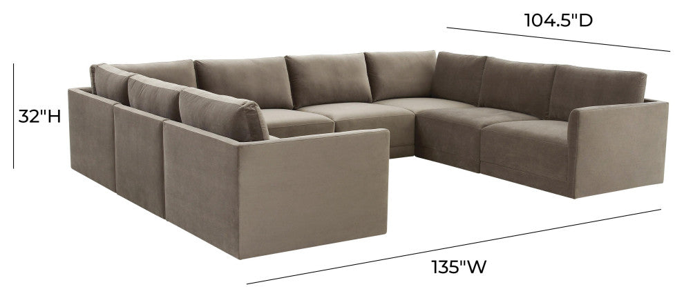 Willow Taupe Modular Large U Sectional