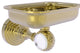 Pacific Grove Wall-Mount Soap Dish Holder with Twist Accents, Unlacquered Brass