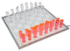 OnDisplay 3D Luxe Acrylic Fire & Ice LED Light Glowing Chess Set - Luxury Laser
