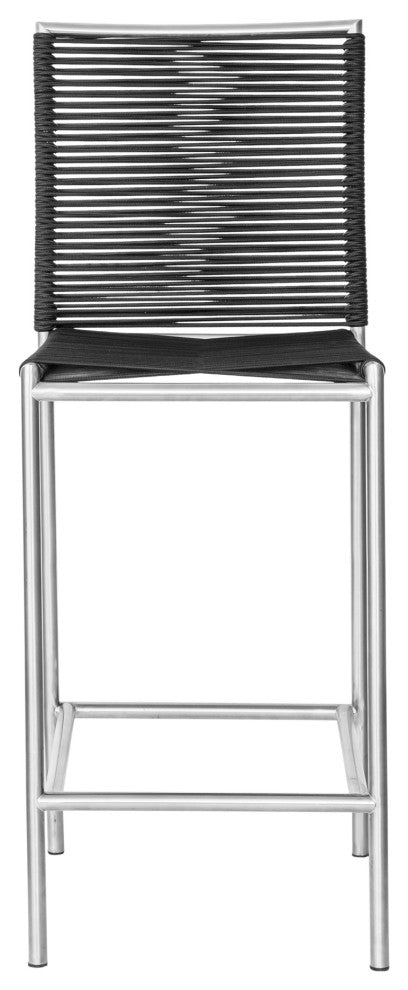 Discontinued Brynn Outdoor Barstool Black - Black