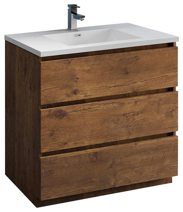 Fresca FCB9336RW-I Lazzaro 36" Rosewood Freestanding Cabinet With Sink