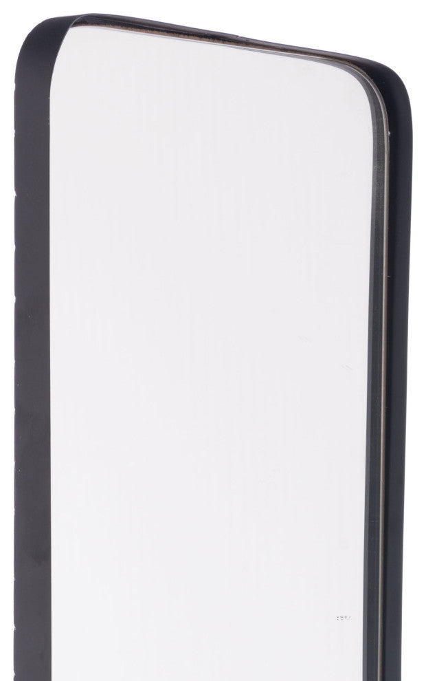 Rectangular Metal Back Mirror Black
