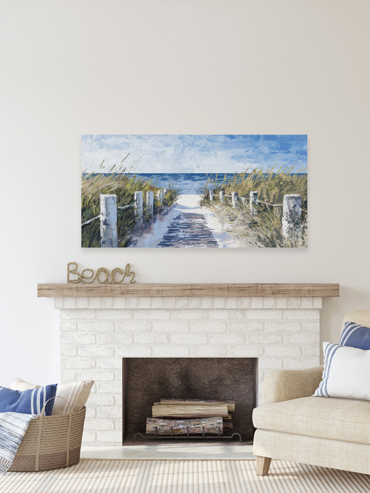 "Fine and Sandy" Painting Print on Wrapped Canvas, 12x6