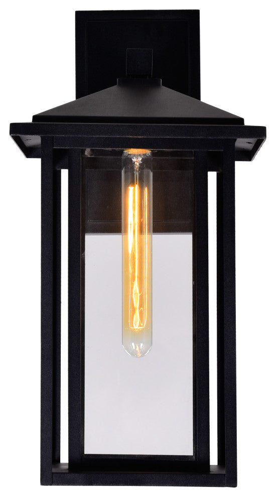 Crawford 1 Light Black Outdoor Wall Light