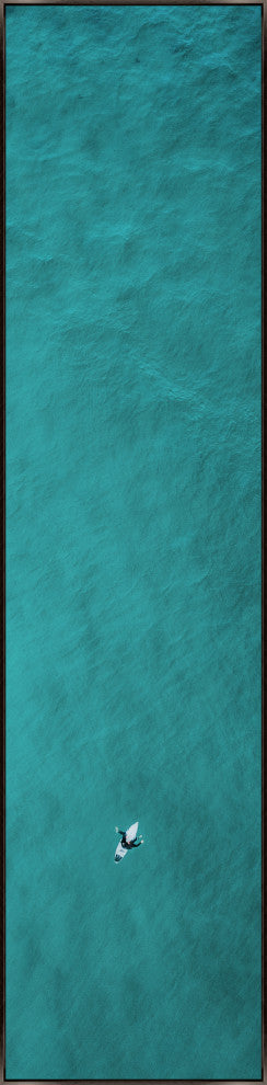 22x92 Aerial Surfers IV, Framed Artwork, Espresso