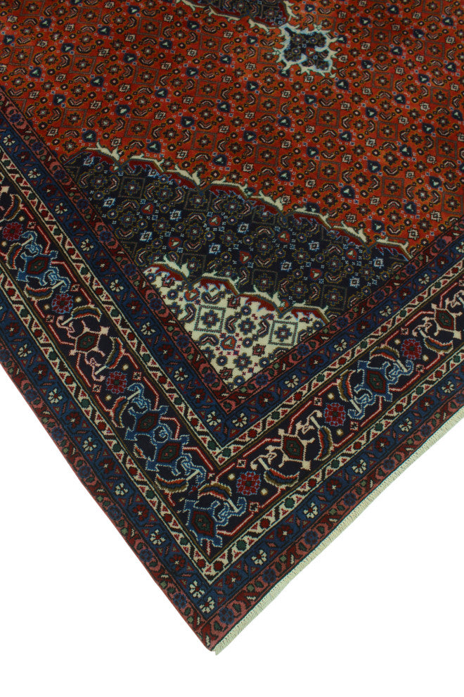 Fine Vintage Distressed Anar Rust Rug