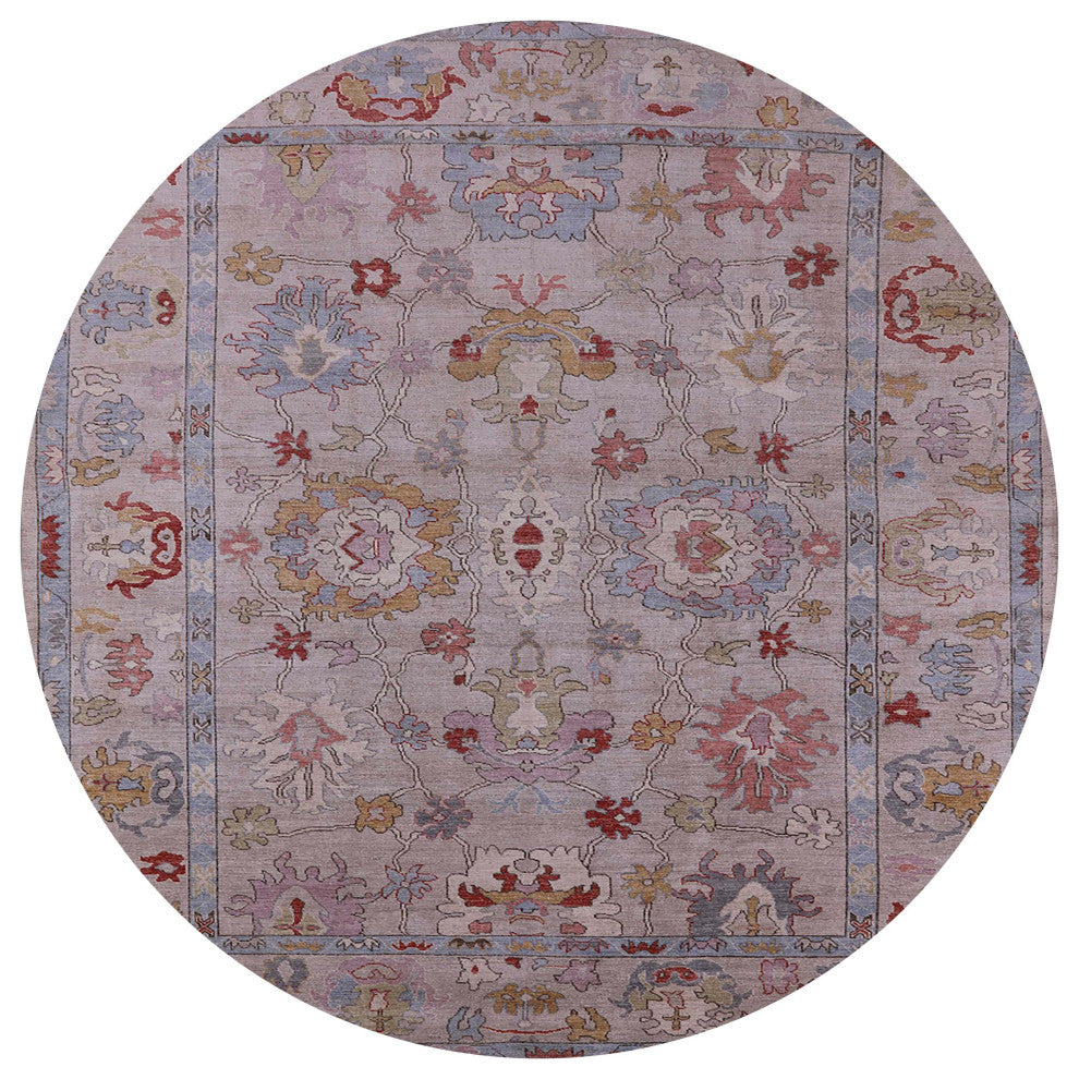 Ahgly Company Indoor Round Mid-Century Modern Area Rugs, 5' Round