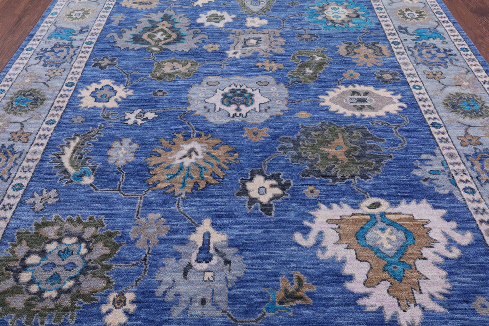 Turkish Oushak Hand-Knotted Wool Rug 8' 0" X 10' 1" - Q13634