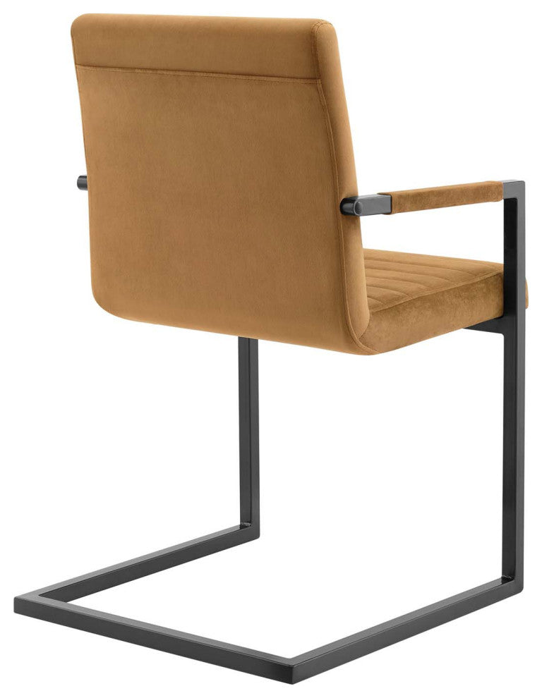 Savoy Performance Velvet Dining Chairs Set of 2, Cognac