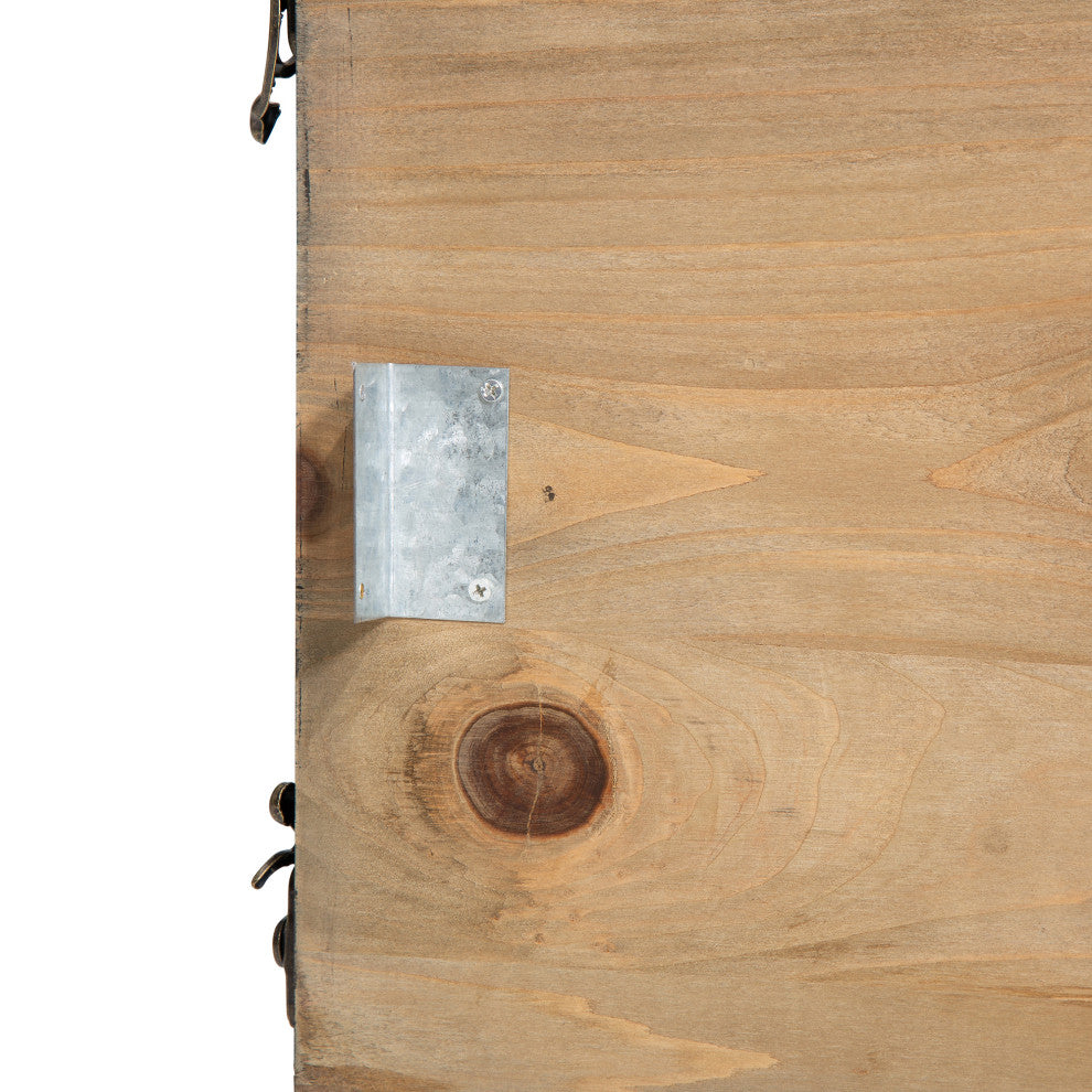 Washed Wooden Tree Collar, Black, 26"lx26"w