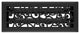 Wonderland Floor Register, Black Iron, 4x12