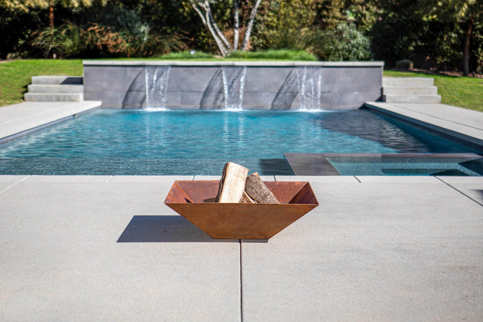 Metallic Series 32" Square Bowl Planter