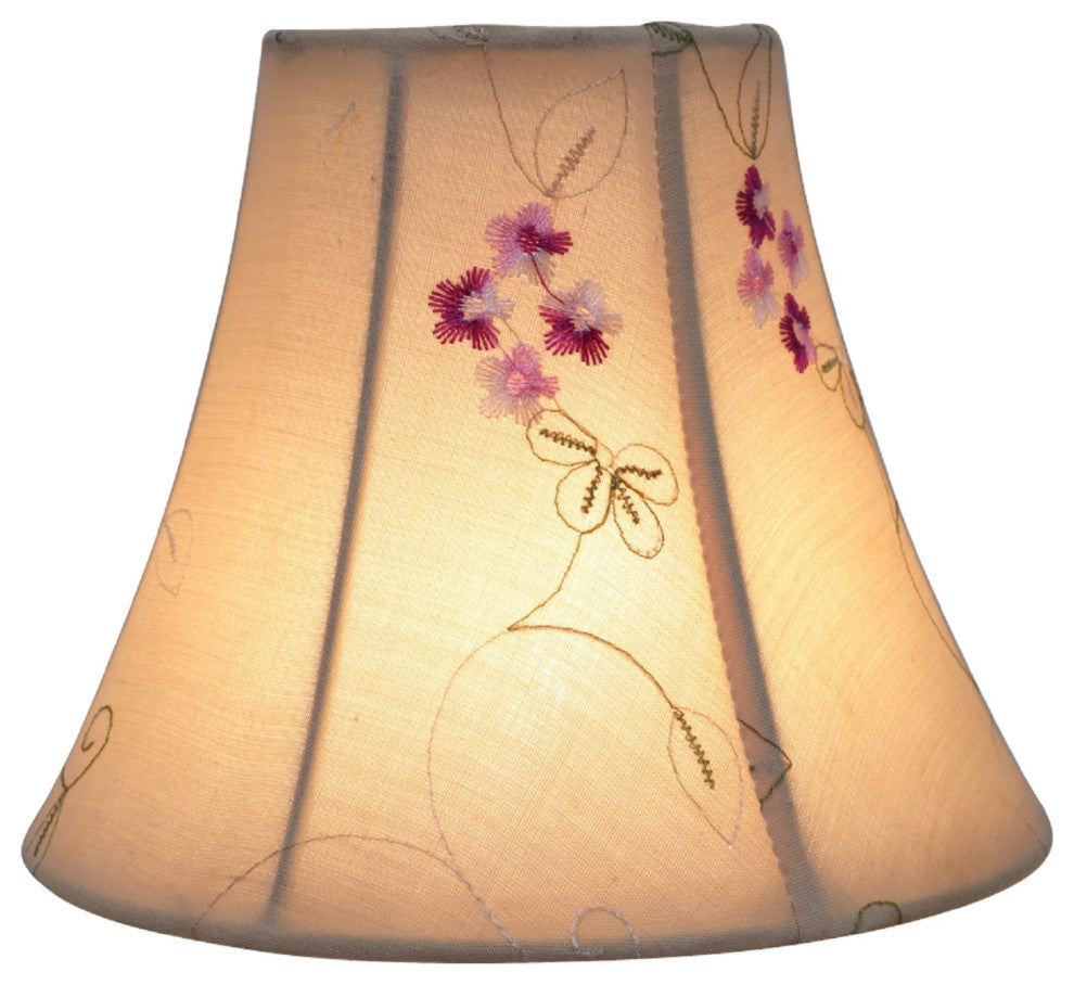 30055-5 Small Bell  Chandelier Clip On Lamp Shade Apricot 3"x6"x5"
