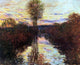 Claude Oscar Monet The Small Arm of the Seine at Mosseaux Evening Canvas Wrap