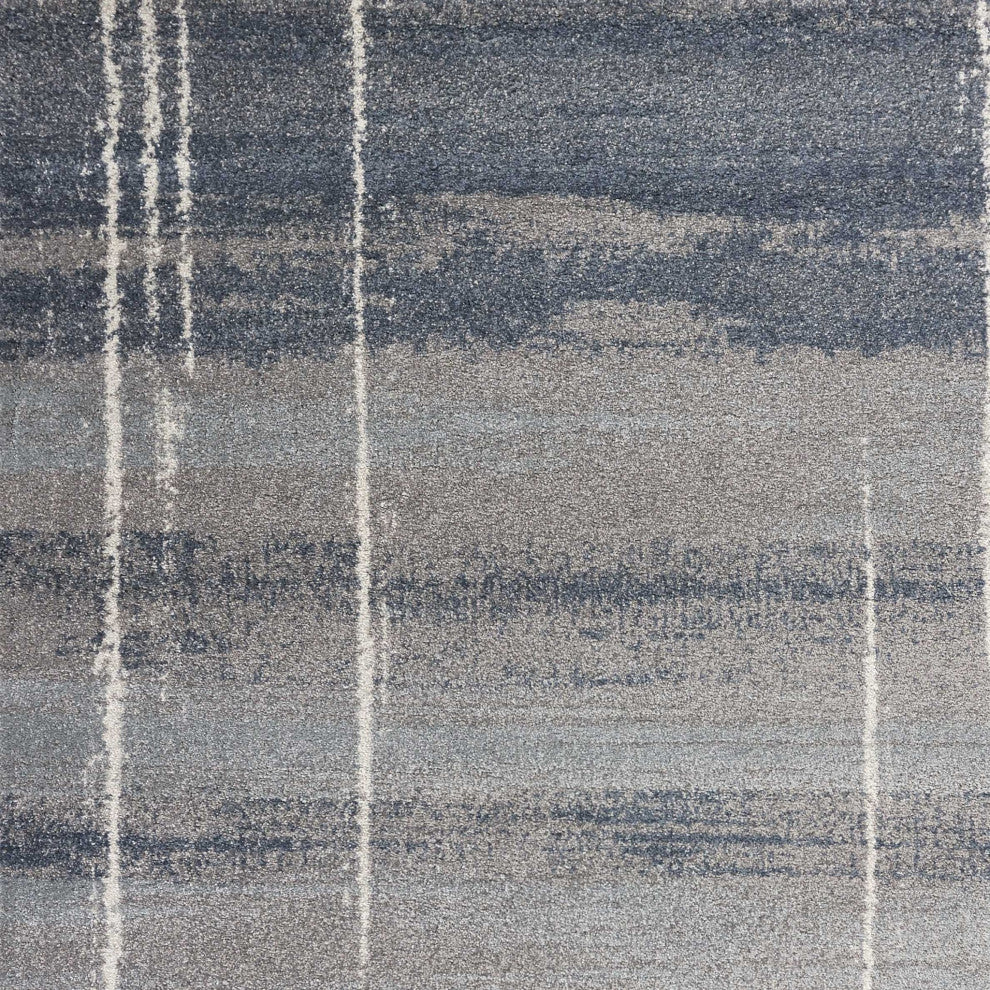 HomeRoots 7 x 10 Polypropylene Blue Area Rug