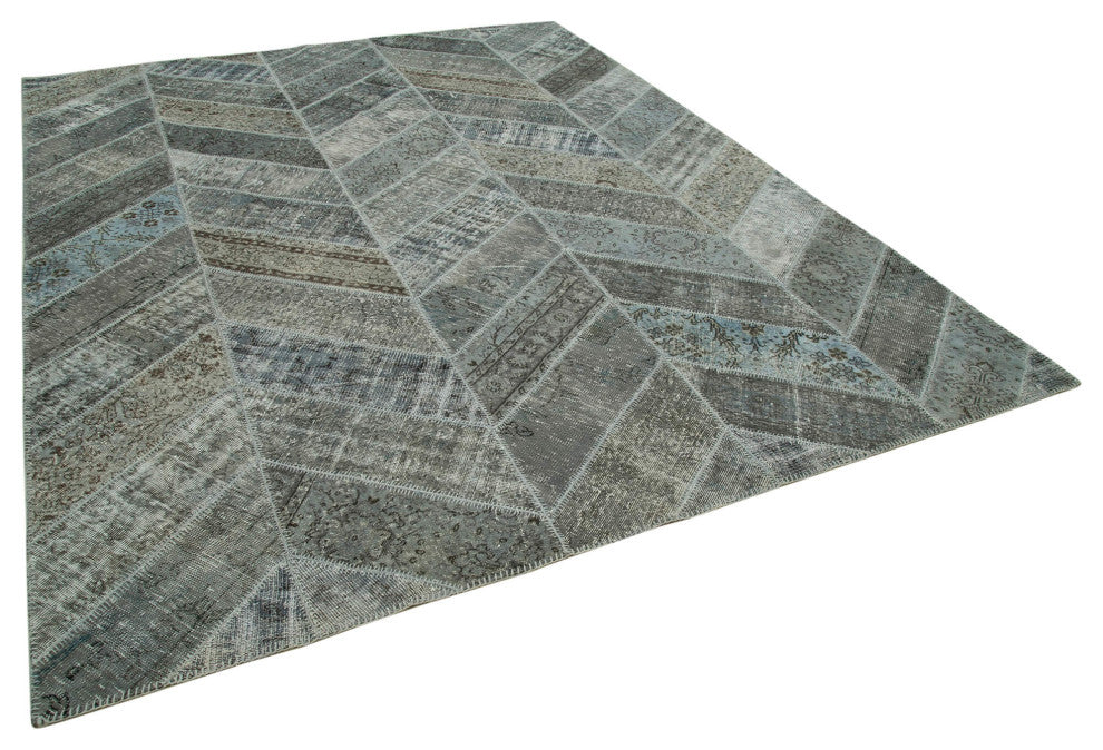 Rug N Carpet - Handwoven Oriental 8' 0" x 10' 2" Decorative Patchwork Area Rug