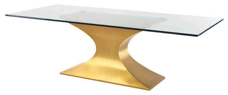 Praetorian Gold Metal Dining Table, HGSX224
