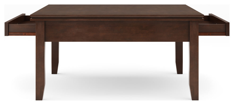 Artisan SOLID WOOD Square Coffee Table, Russet Brown